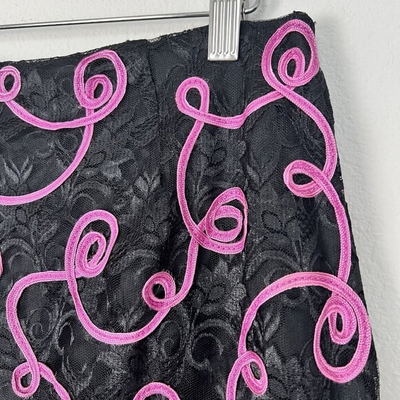 Y2K Mini Skirt Womens 10 Pink Swirl Jade Melody Tam Dark Fairy Whimsigoth - Picture 2 of 7